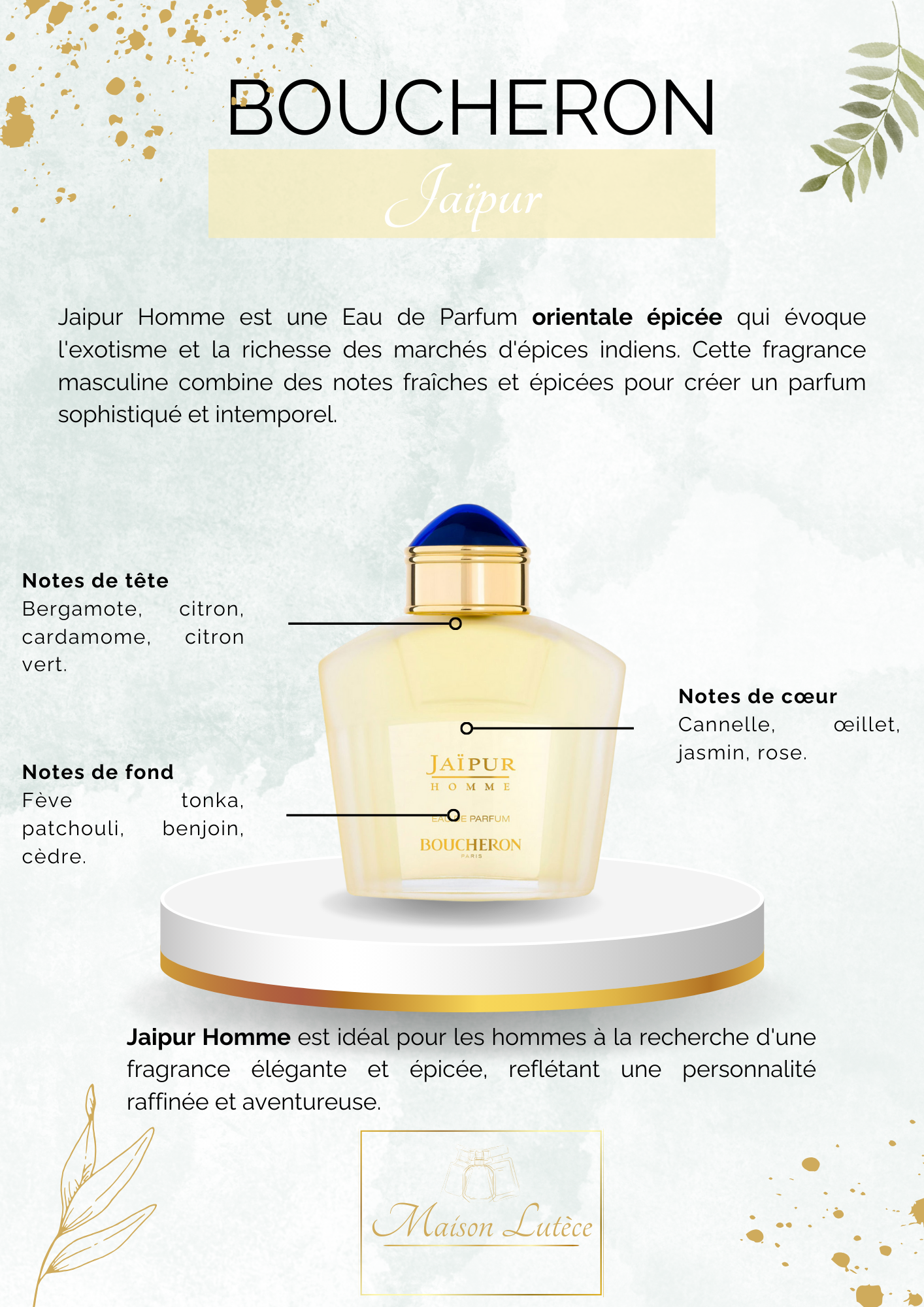 Jaïpur Homme – Boucheron TESTEUR (sans boîte)