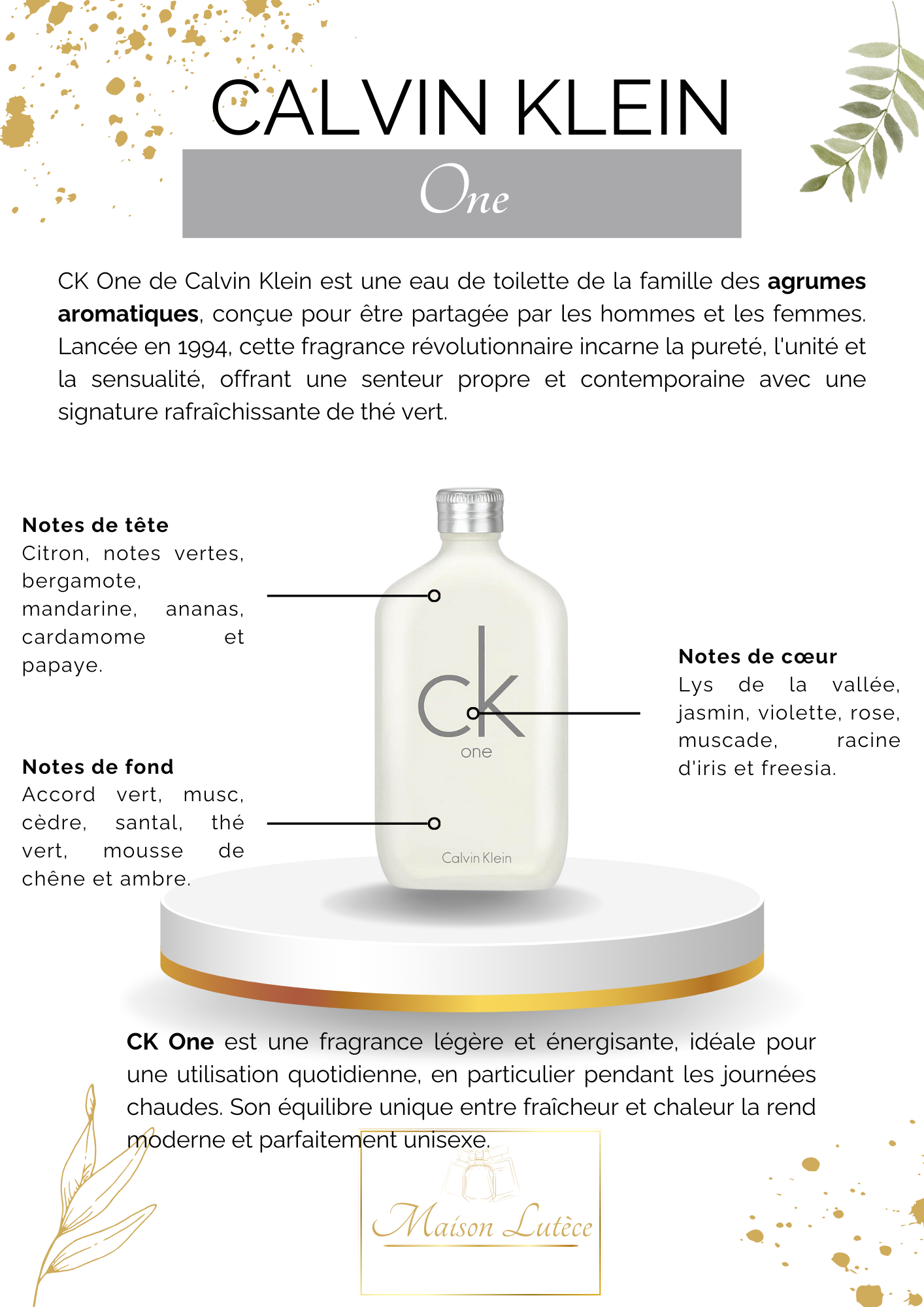 CK One – Calvin Klein (sans blister)