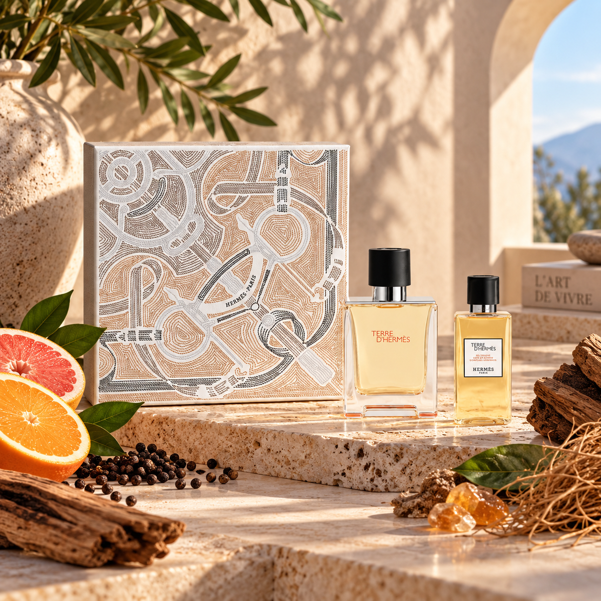 Coffret Terre d’Hermès EDT 50 + GD 40 - Hermès