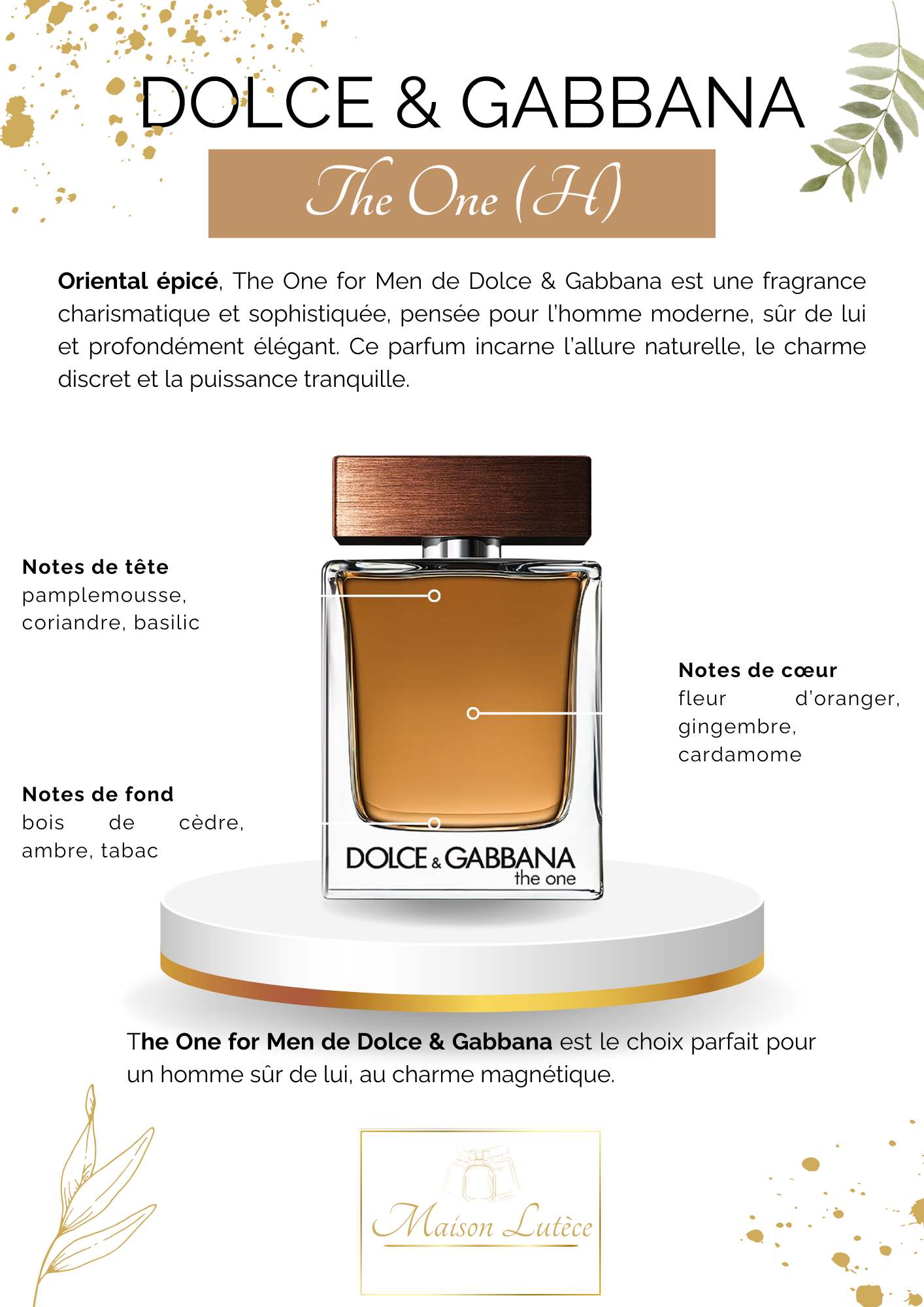 The One for Men – Dolce & Gabbana