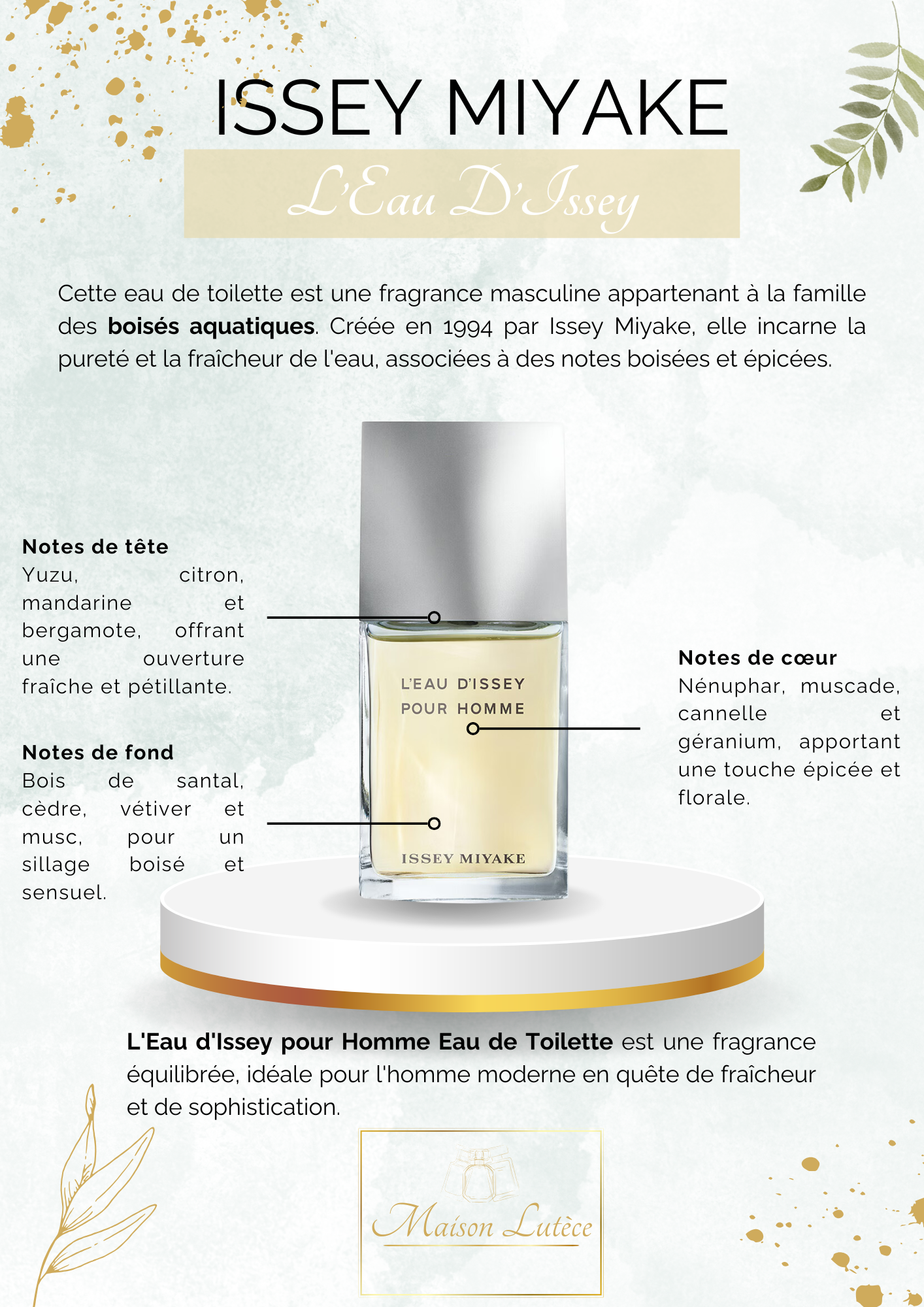 L’Eau d’Issey pour Homme – Issey Miyake