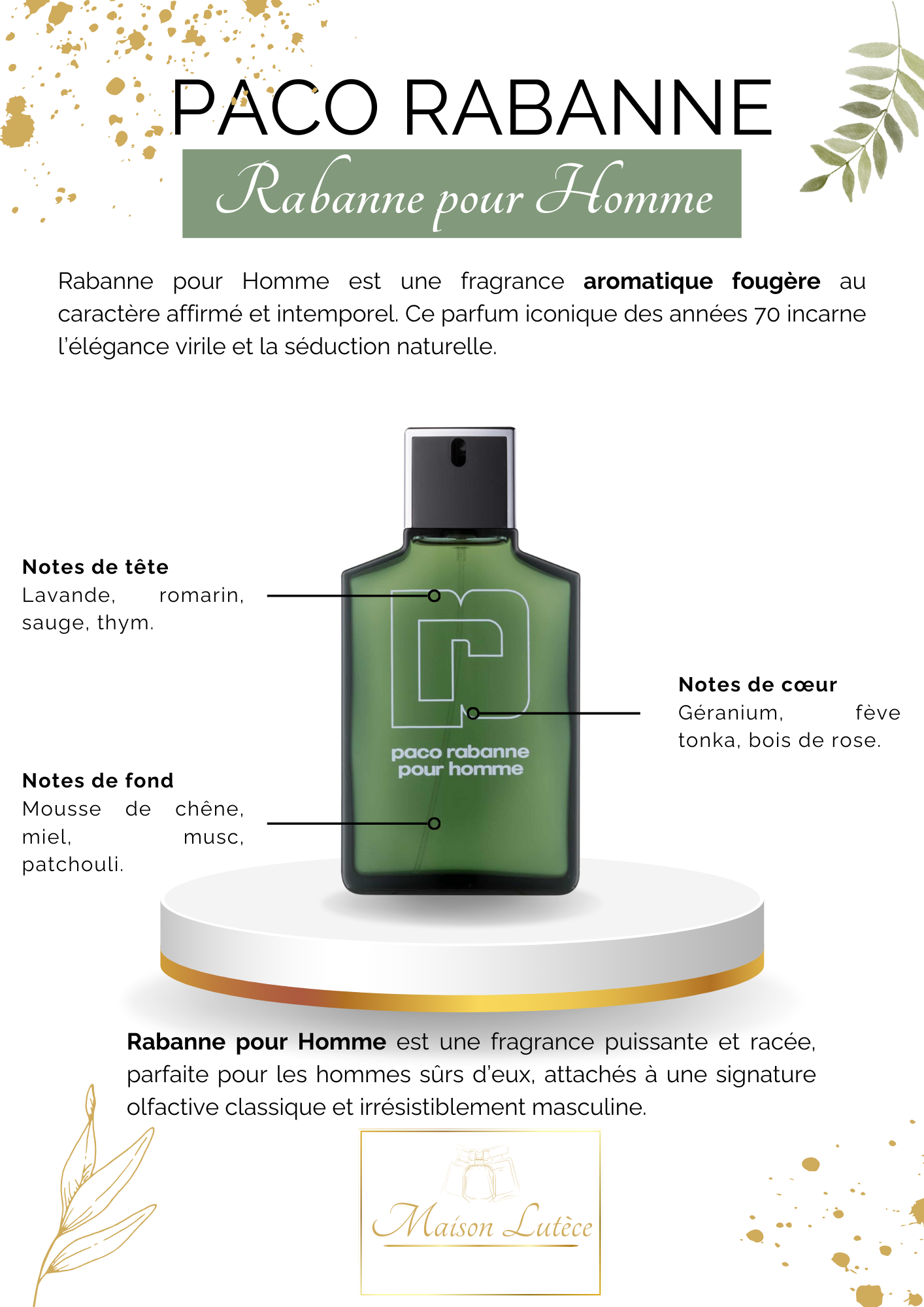 Paco Rabanne pour Homme – Paco Rabanne
