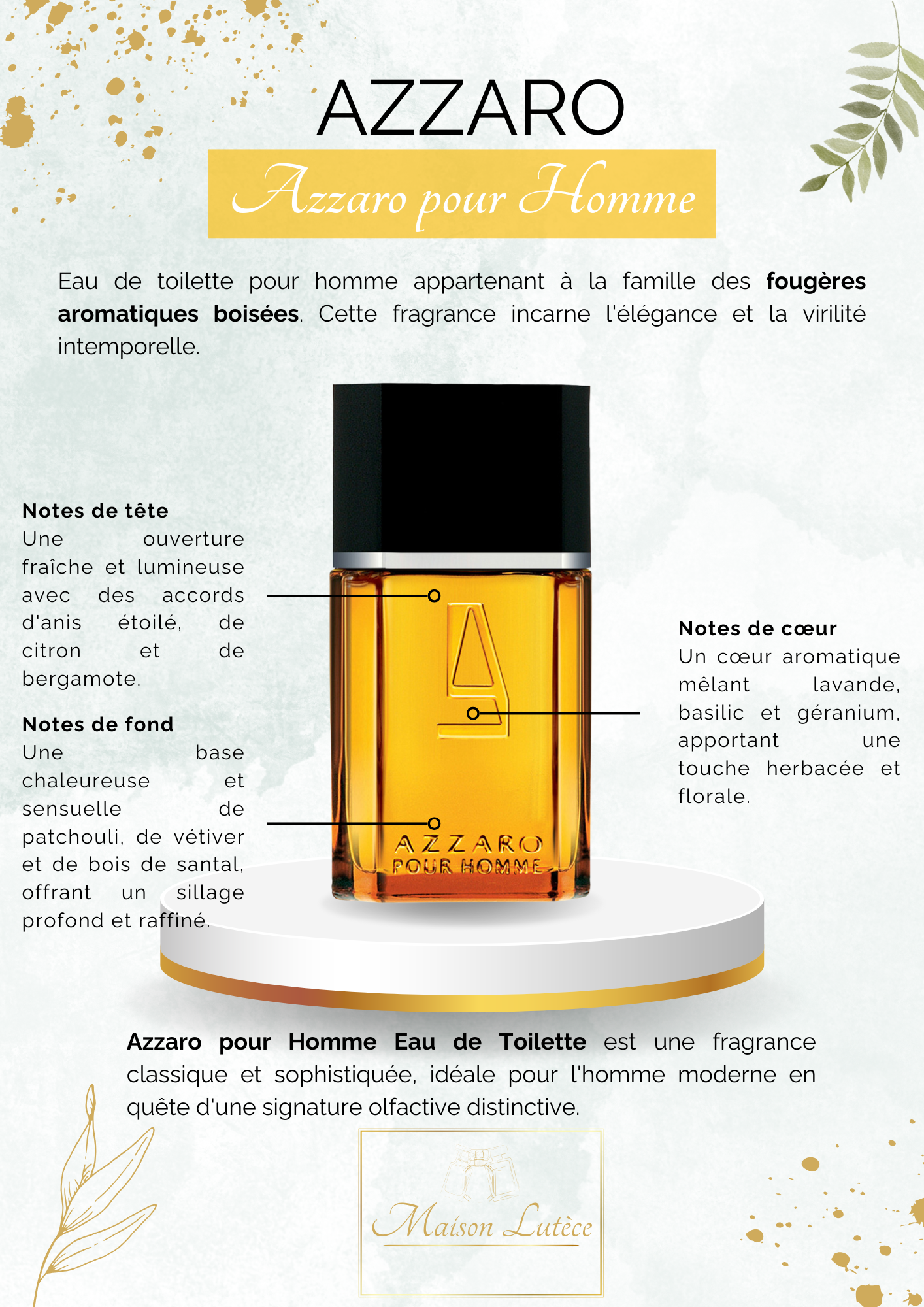 AZZARO - Azzaro pour Homme EDT 50ml