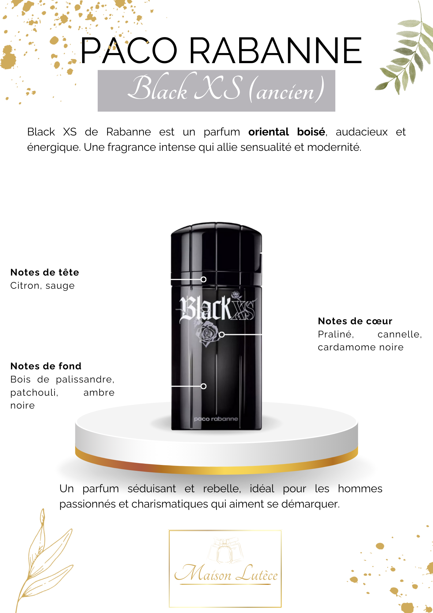 Black XS Homme – Rabanne (ancien, boite testeur)