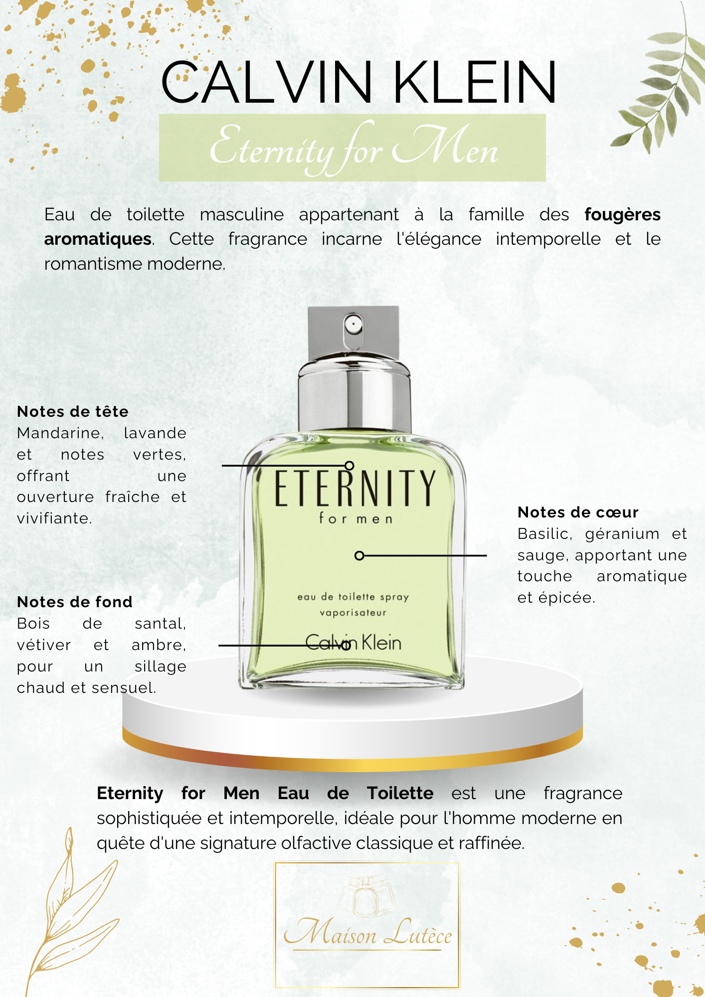 CALVIN KLEIN - Eternity for Men EDT 30ml