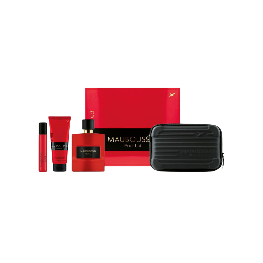 Coffret Pour Lui In Red EDP 100ML + 20ML +GEL DOUCHE- Mauboussin