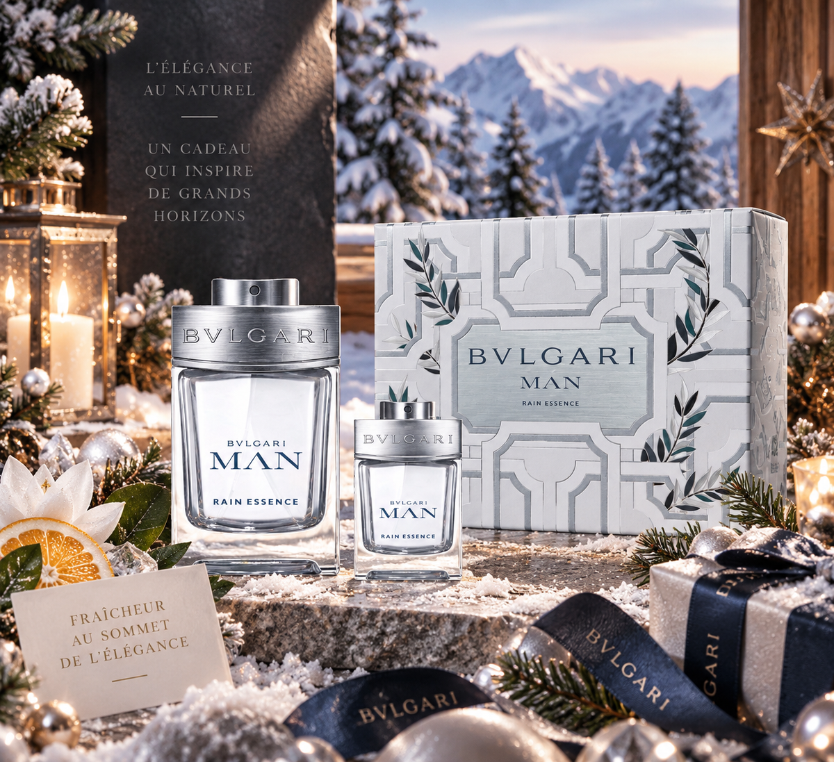 Coffret Bvlgari Man Rain Essence blanc - Bvlgari