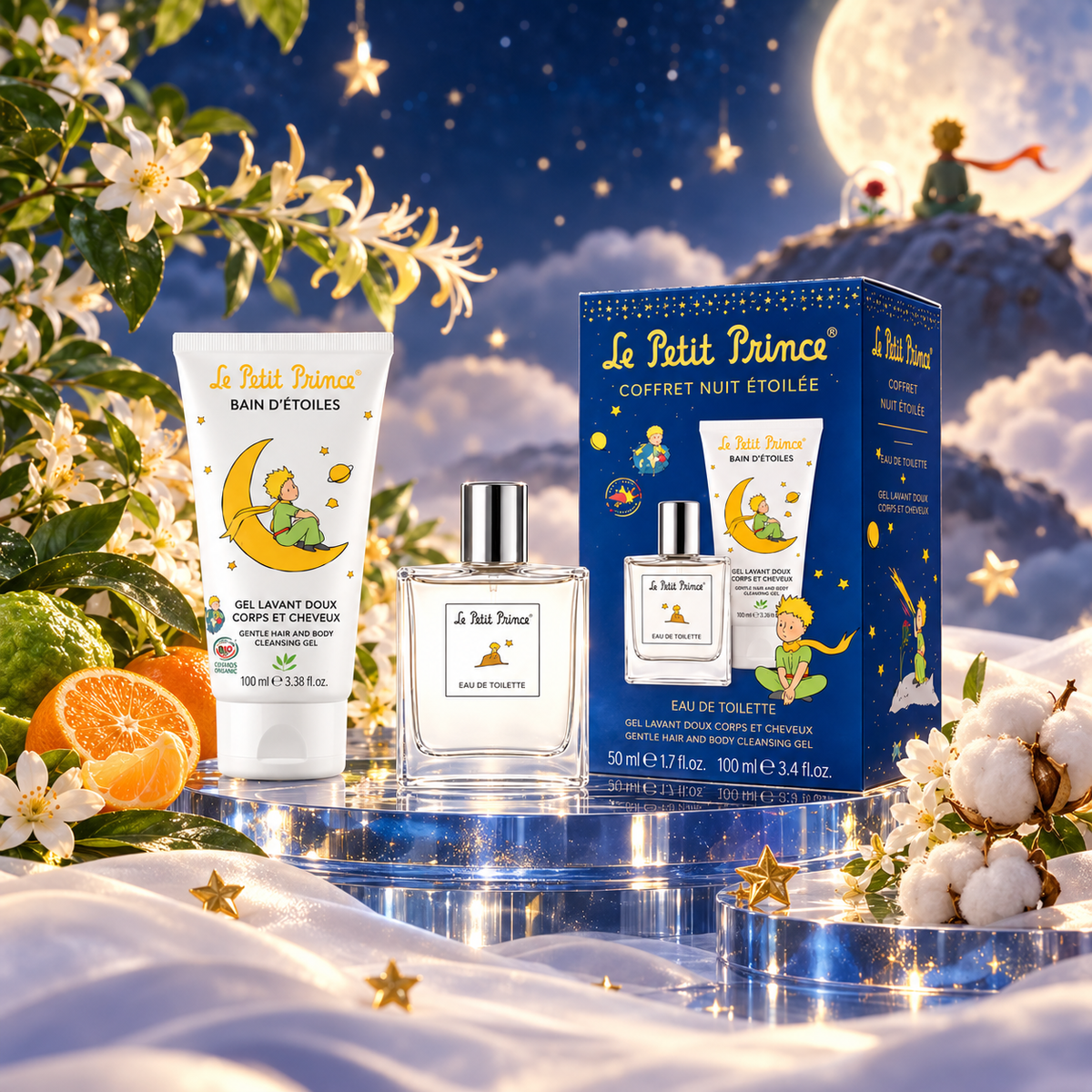 Coffret La Nuit Étoilée EDT 50ml + Gel lavant 100ml- Le Petit Prince
