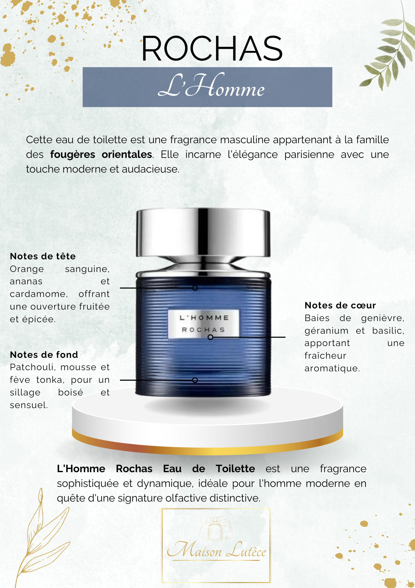 ROCHAS - L'Homme EDT 40ml